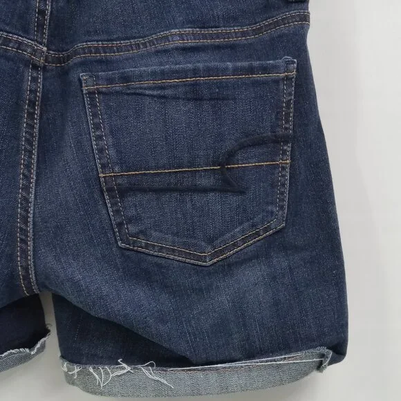 American Eagle AEO Denim Midi Super Stretch Denim Shorts Size 0 - Picture 5 of 9